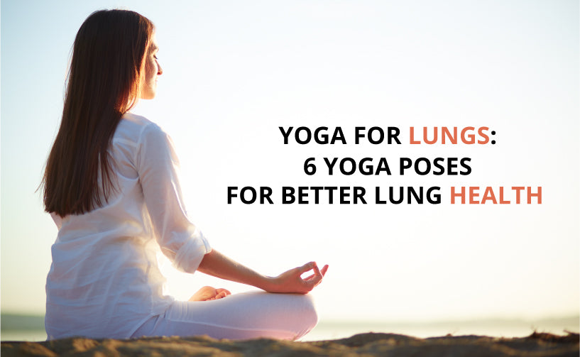 A woman doing a yoga pose and breathing exercising