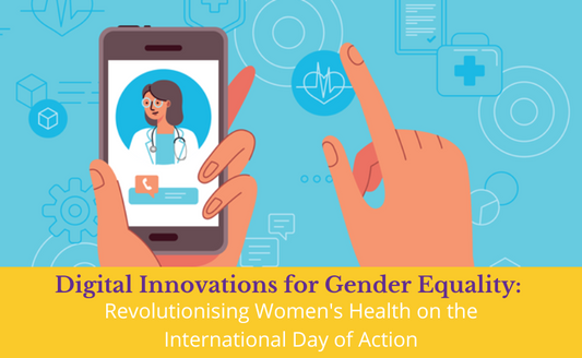 Banner of The International Day of Action for Women’s Health. Vector of digital innovation in the health industry