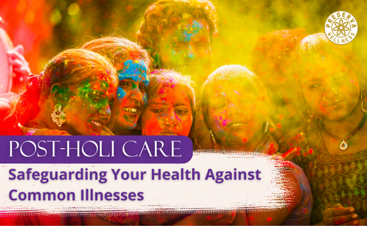 Holi Banner with Indian people with colours 