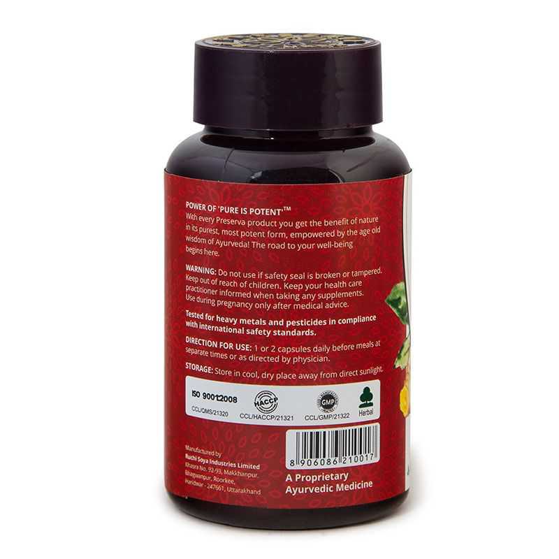Preserva Wellness Cholestoblast Capsules Back Lable on a white background.