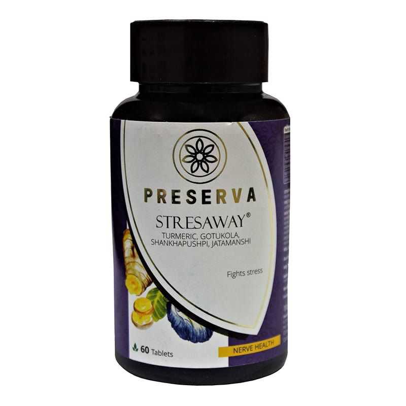 Preserva Wellness Stresaway Tablets on a white background.