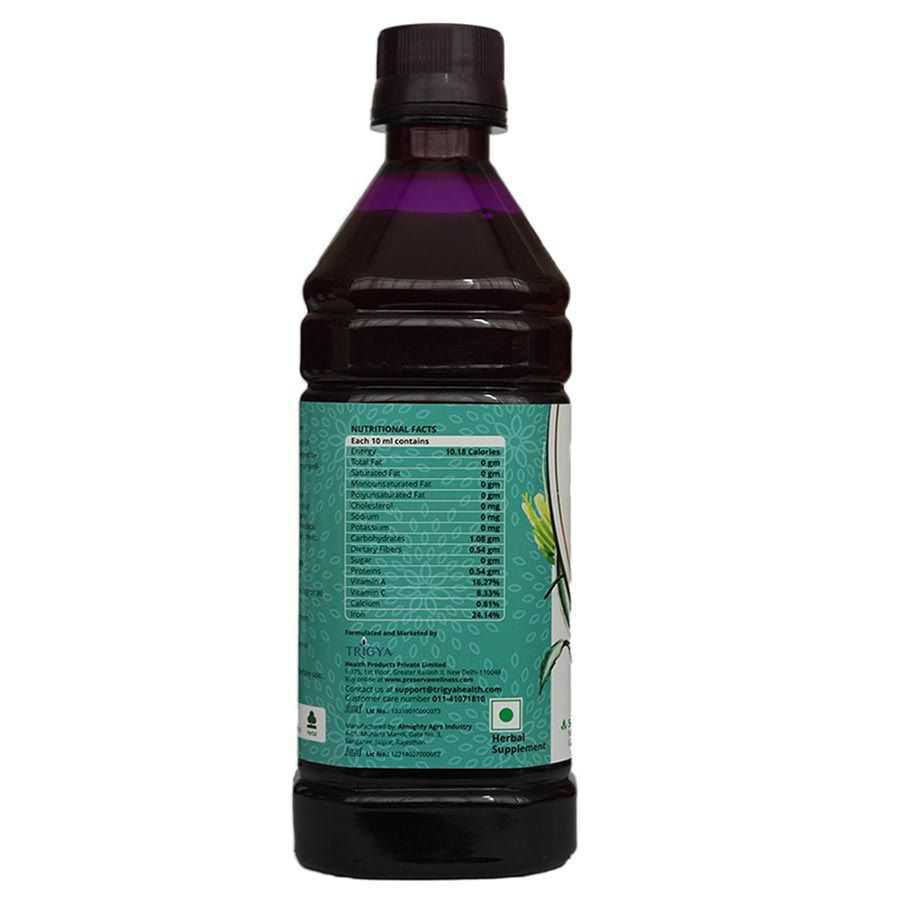 Nutritional Value on the back label of Celiacgold Juice.