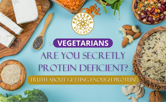 A banner of vegetarian protein with soy, paneer, nuts and raisins in the background