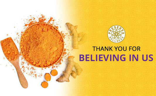 Pure yellow powdered curcumin and its slices on a yellow background
