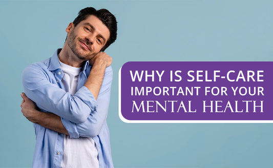 A person happily hugging himself to show healthy mental health