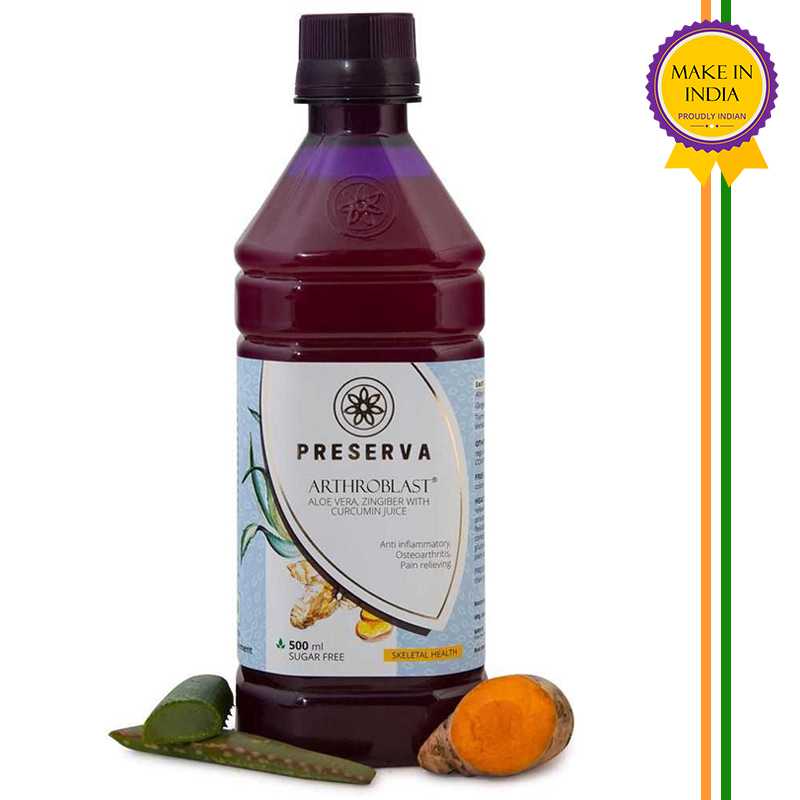 Preserva Wellness Arthroblast Juice with ‘Make in India’ tag.