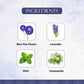 Ingredients of Preserva Wellness Blue Pea Tea. (Blue Pea Flower, Lavender, Mint, and Chamomile)