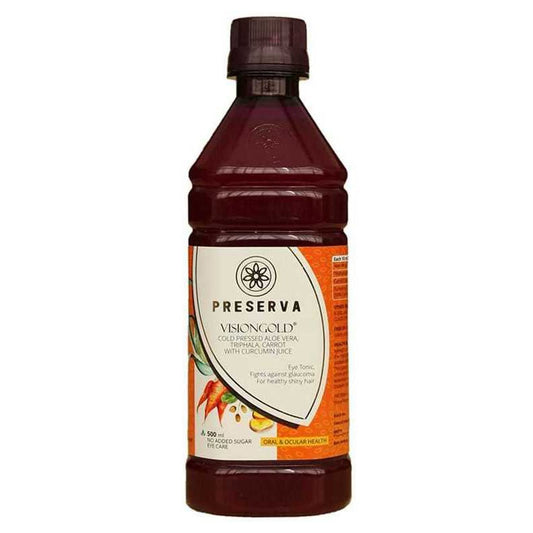 Preserva Wellness Visiongold Juice on a white background.
